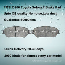 Toyota Sienna disc Front brake pad D906